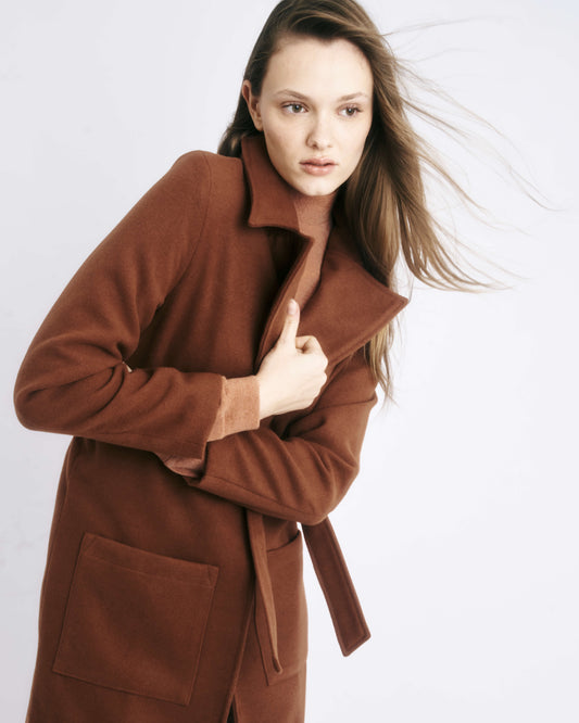 Cognac Trench Coat Sabrina