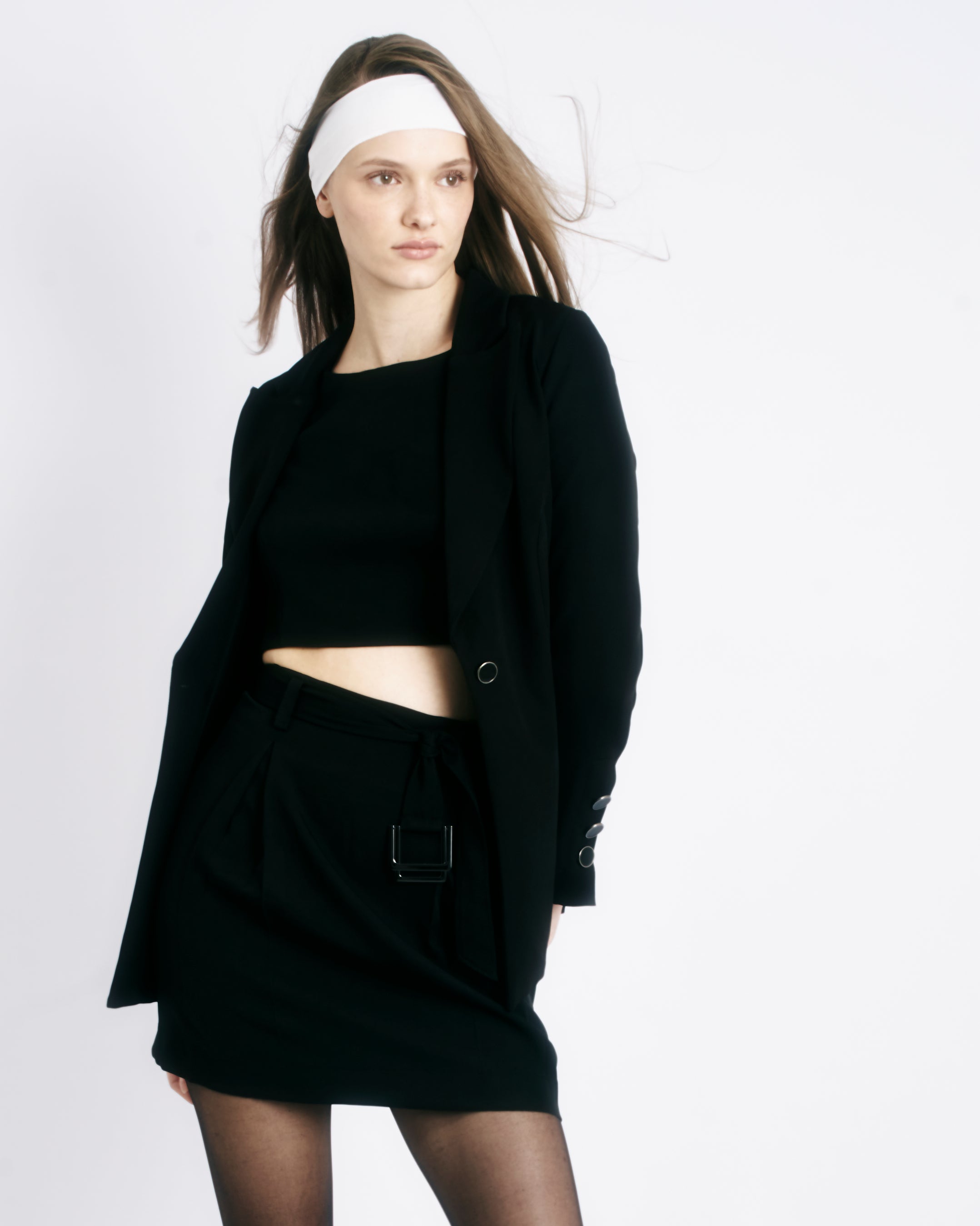 Mini Saia E Blusa Preta Lilian