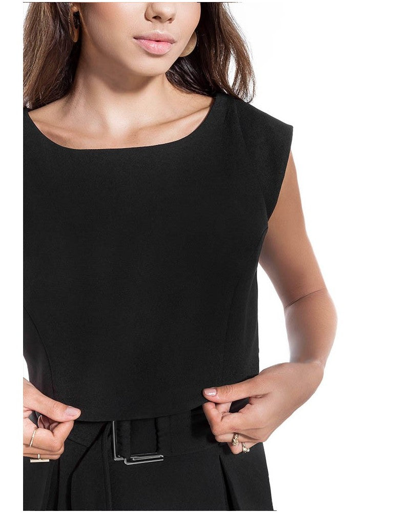 Black Mini Skirt And Blouse Lilian